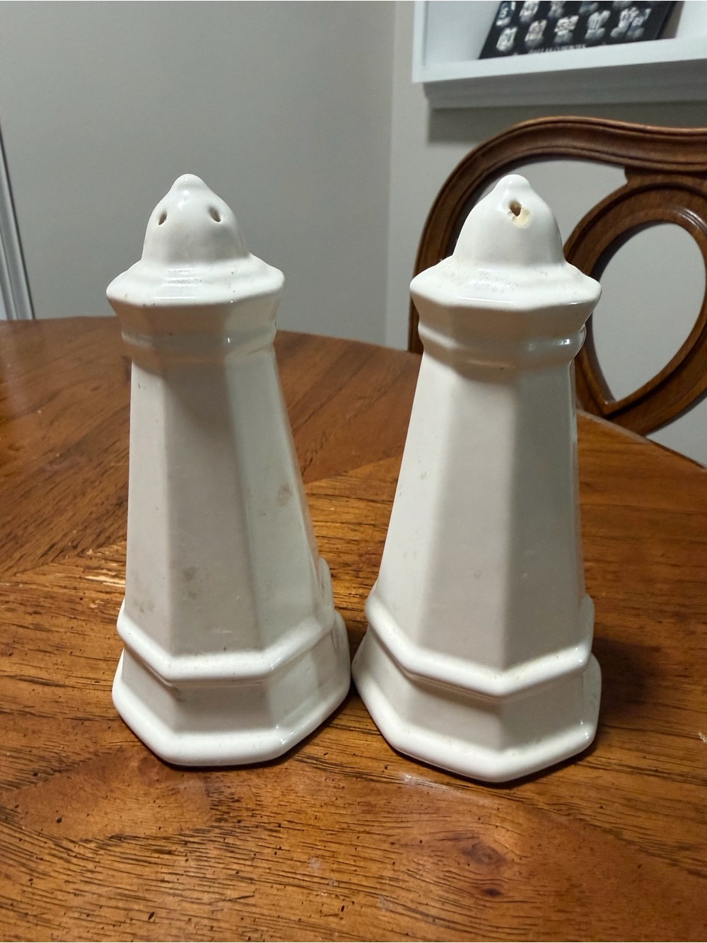 White Ceramic Salt and Pepper Shaker Set - Classic Home Accent